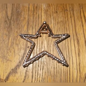 Large Star Shaped Hair Claw- Rose Gold Tone- Y2K Aesethic BNIB